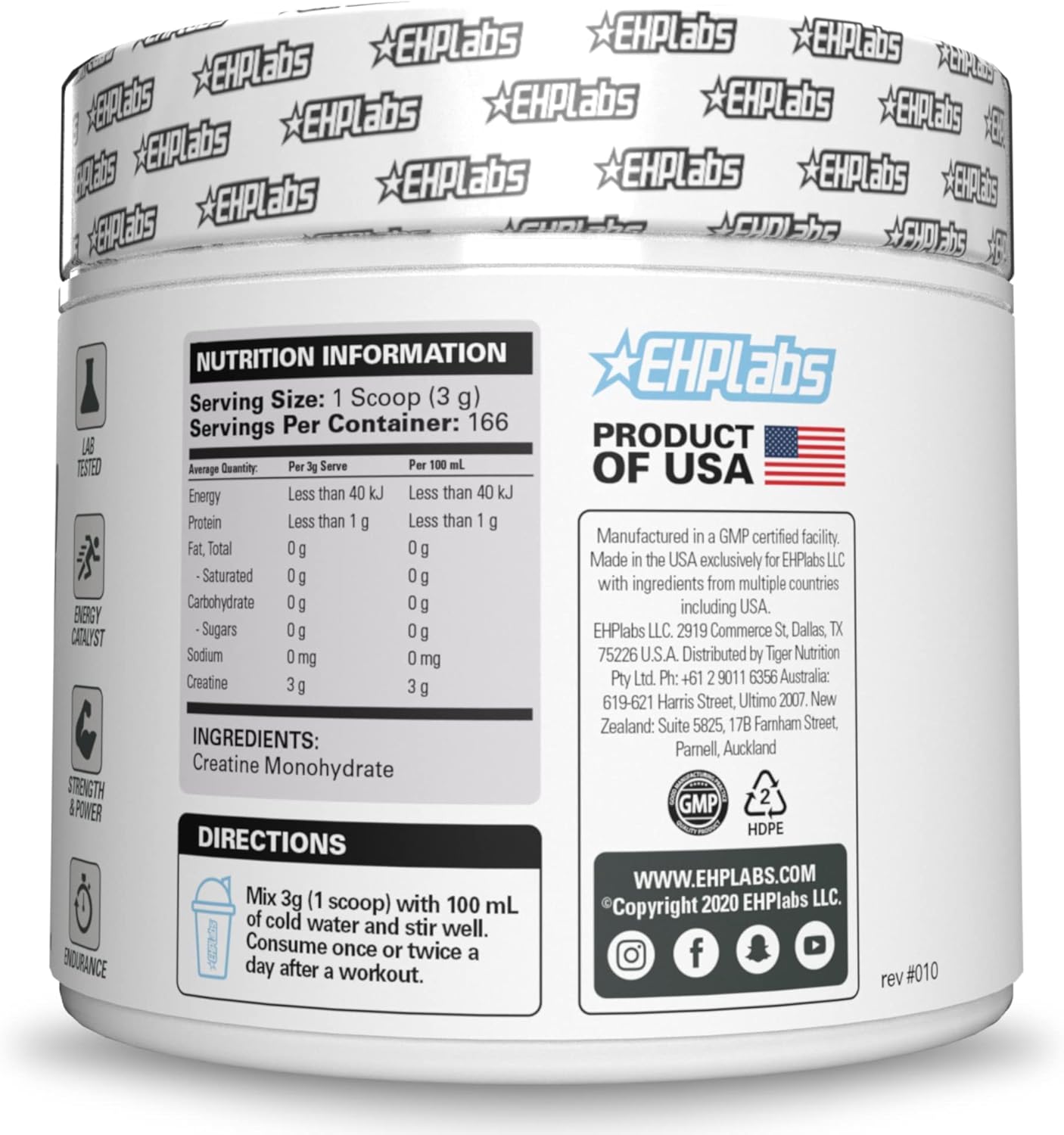 EHP Labs CREA-8 Creatine Monohydrate Powder