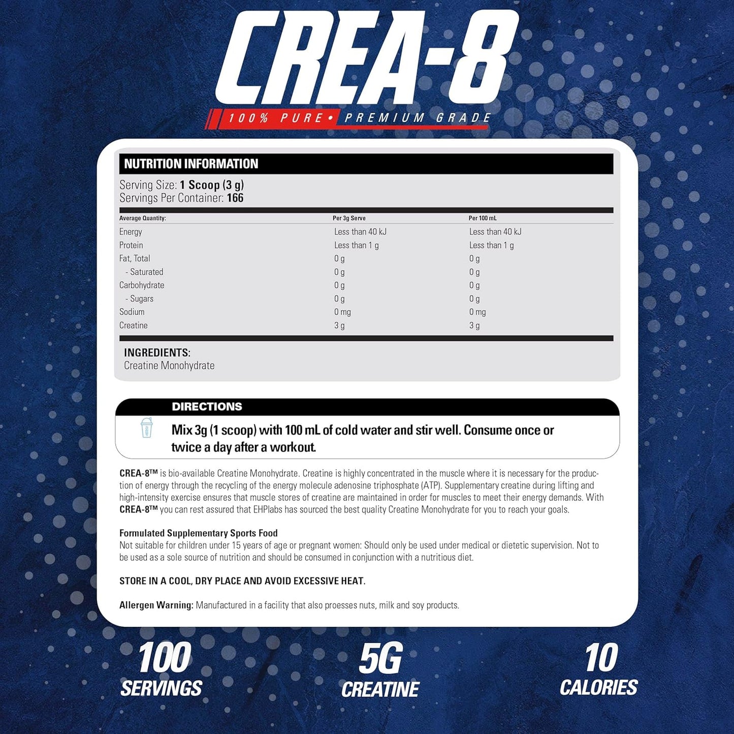 EHP Labs CREA-8 Creatine Monohydrate Powder