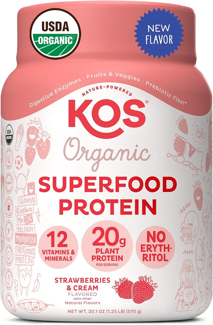 KOS Vegan Protein Powder Erythritol Free, Chocolate