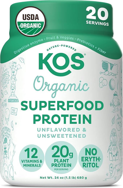 KOS Vegan Protein Powder Erythritol Free, Chocolate