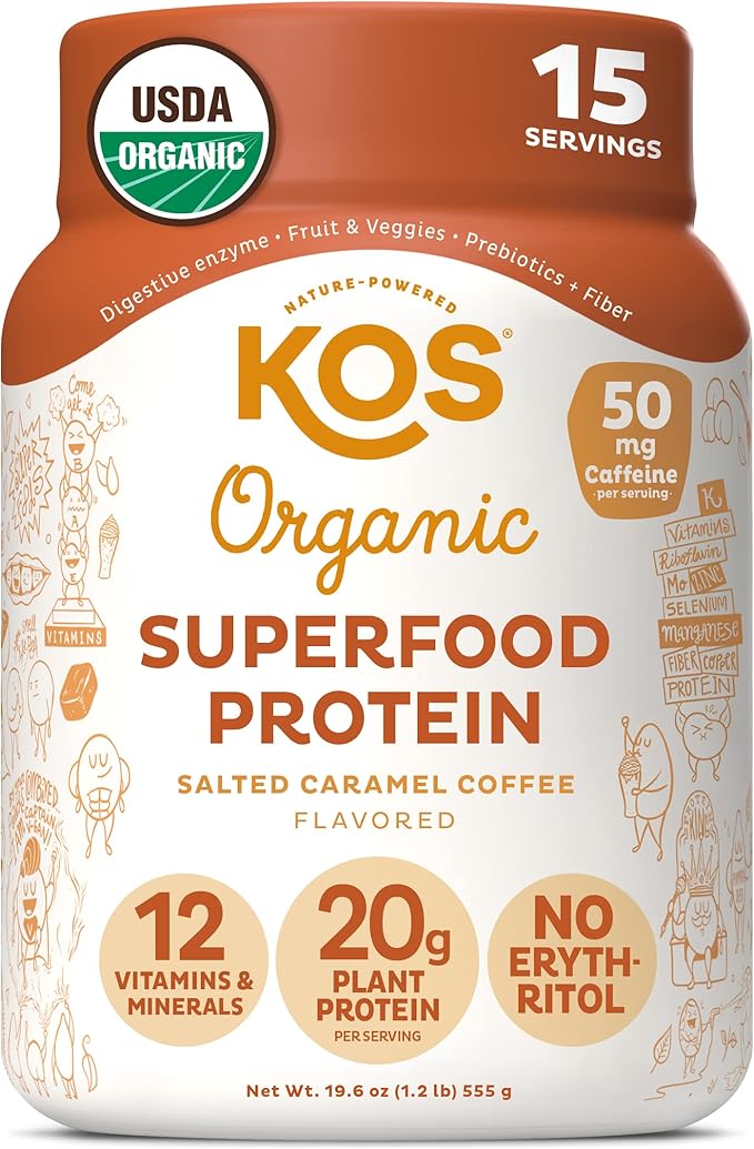 KOS Vegan Protein Powder Erythritol Free, Chocolate