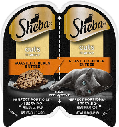 SHEBA PERFECT PORTIONS Cuts in Gravy Wet Cat Food Trays