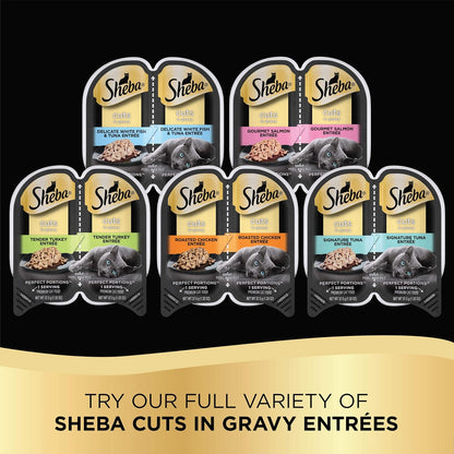 SHEBA PERFECT PORTIONS Cuts in Gravy Wet Cat Food Trays